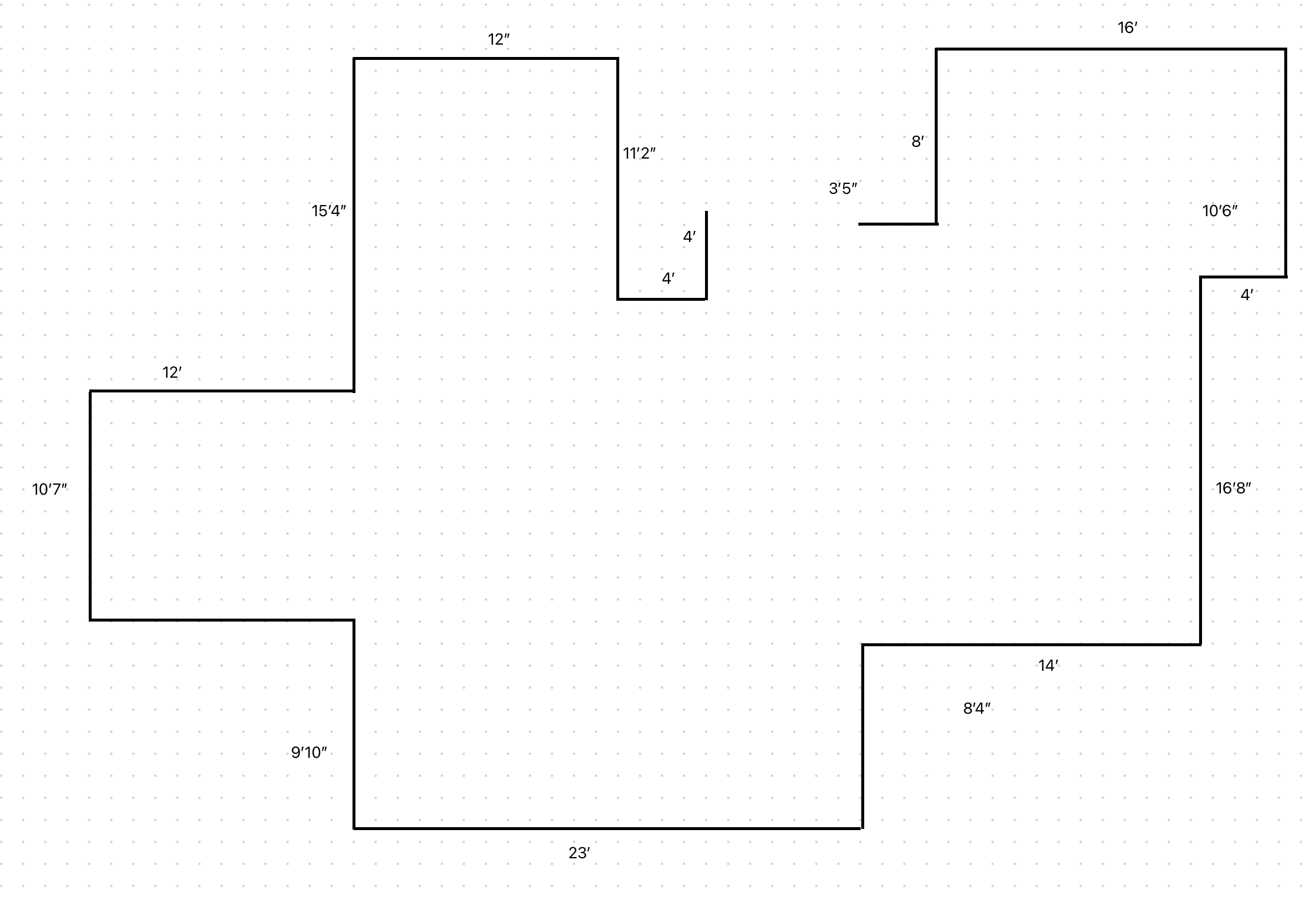 Field wall lengths